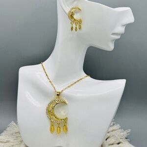 Moon Dream Catcher Set 18k laminated gold